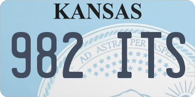 KS license plate 982ITS