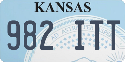 KS license plate 982ITT