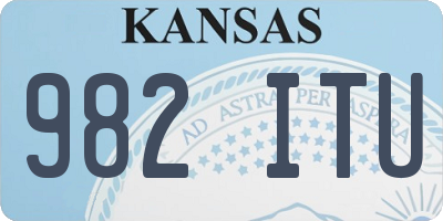 KS license plate 982ITU