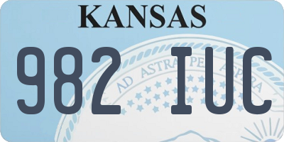 KS license plate 982IUC
