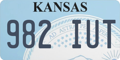 KS license plate 982IUT