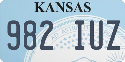KS license plate 982IUZ