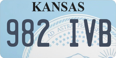 KS license plate 982IVB