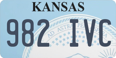 KS license plate 982IVC