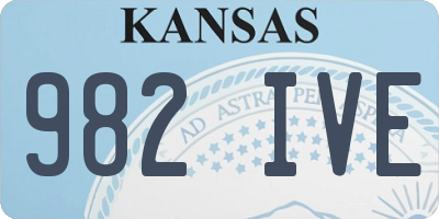 KS license plate 982IVE