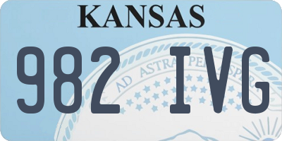 KS license plate 982IVG