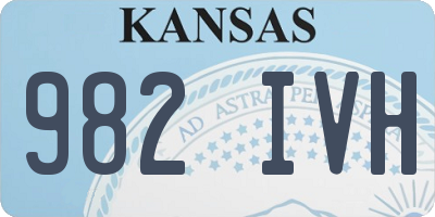 KS license plate 982IVH