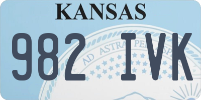 KS license plate 982IVK