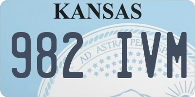 KS license plate 982IVM