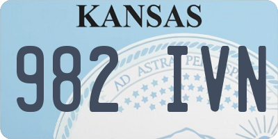 KS license plate 982IVN
