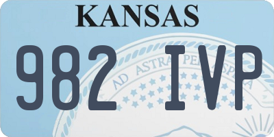 KS license plate 982IVP