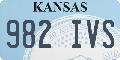 KS license plate 982IVS