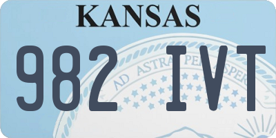 KS license plate 982IVT