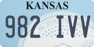 KS license plate 982IVV