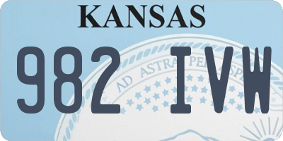 KS license plate 982IVW
