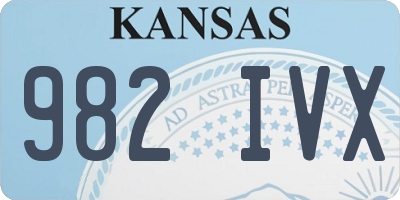 KS license plate 982IVX