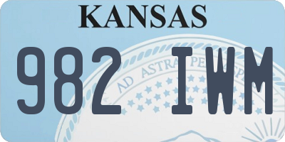 KS license plate 982IWM