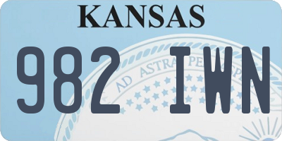 KS license plate 982IWN