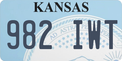 KS license plate 982IWT