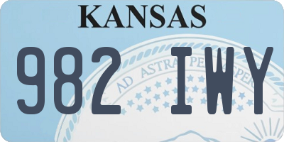 KS license plate 982IWY
