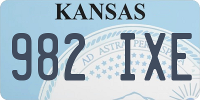 KS license plate 982IXE