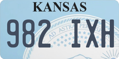 KS license plate 982IXH