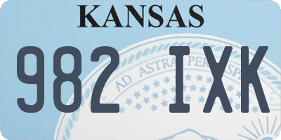 KS license plate 982IXK