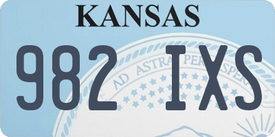 KS license plate 982IXS