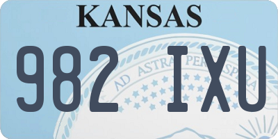 KS license plate 982IXU