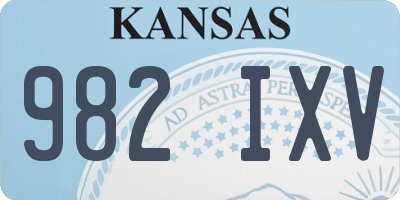 KS license plate 982IXV