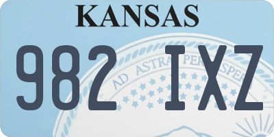 KS license plate 982IXZ