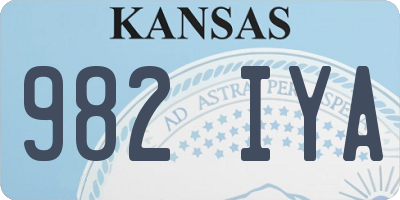 KS license plate 982IYA