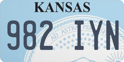 KS license plate 982IYN