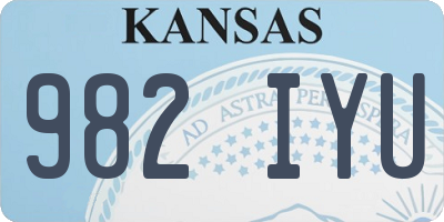 KS license plate 982IYU