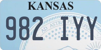 KS license plate 982IYY