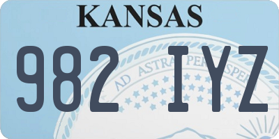 KS license plate 982IYZ