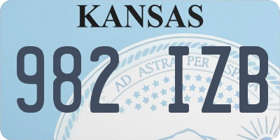 KS license plate 982IZB
