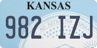KS license plate 982IZJ