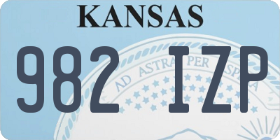KS license plate 982IZP
