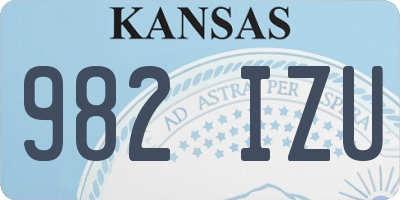 KS license plate 982IZU