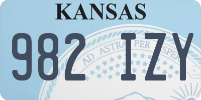 KS license plate 982IZY