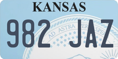 KS license plate 982JAZ
