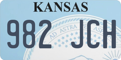 KS license plate 982JCH