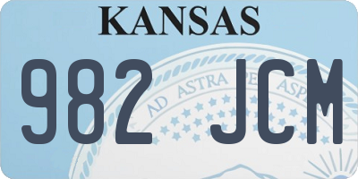 KS license plate 982JCM