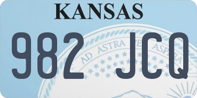 KS license plate 982JCQ