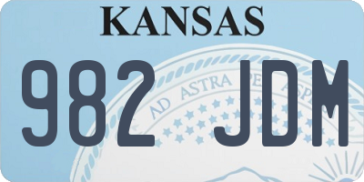 KS license plate 982JDM