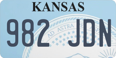 KS license plate 982JDN