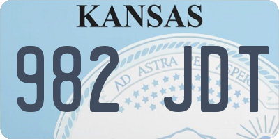 KS license plate 982JDT