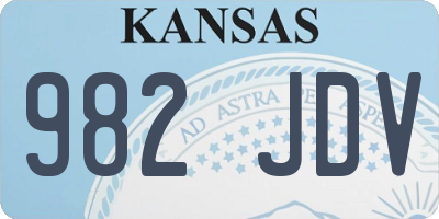 KS license plate 982JDV