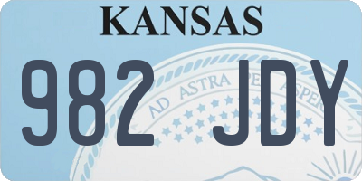 KS license plate 982JDY